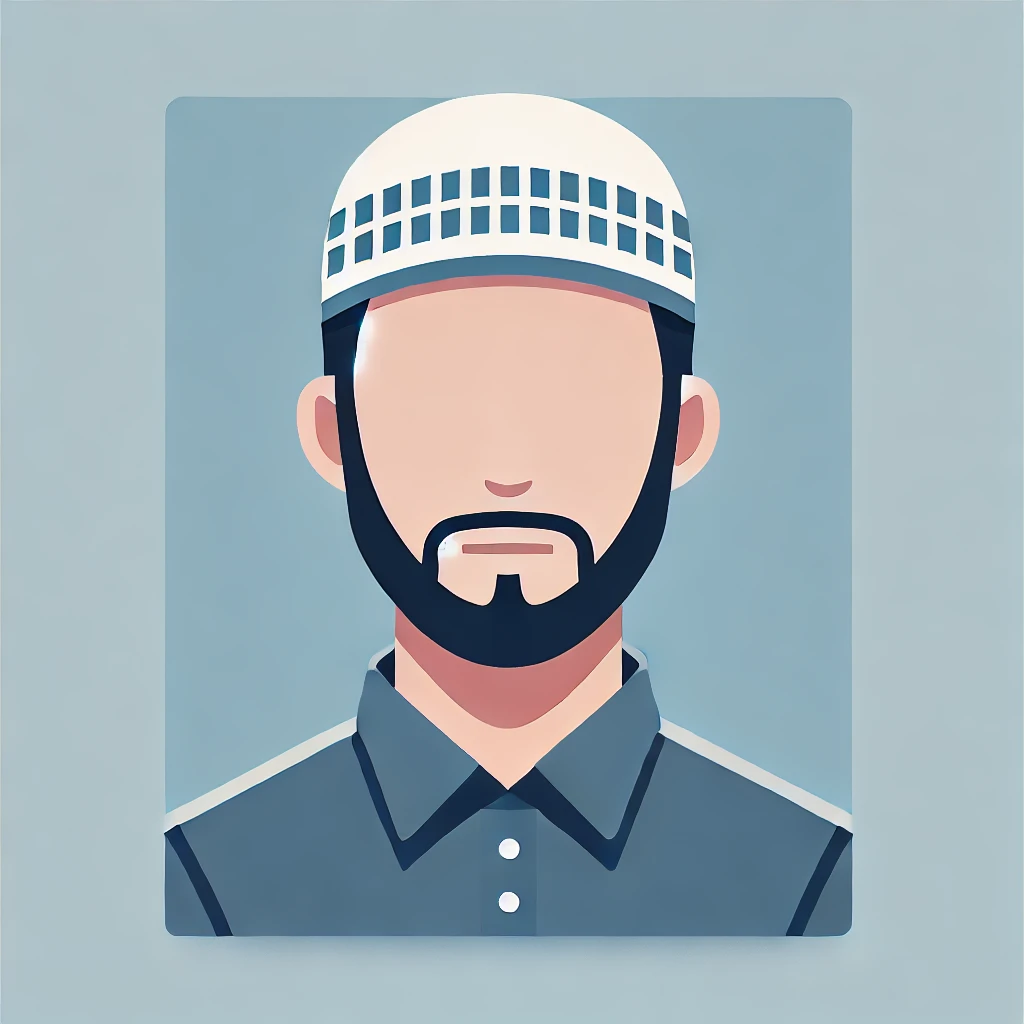 Here is the minimalist avatar tailored for a Muslim audience, featuring a kufi cap and a modern, clean style. If you need any changes, feel free to let me know!